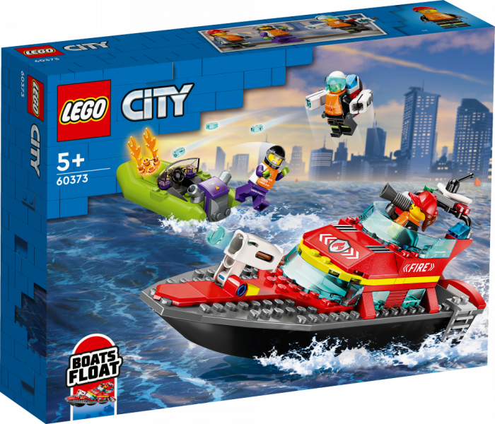 60373 LEGO® City Спасательный пожарный катер, 5+ лет, модель 2023 года
