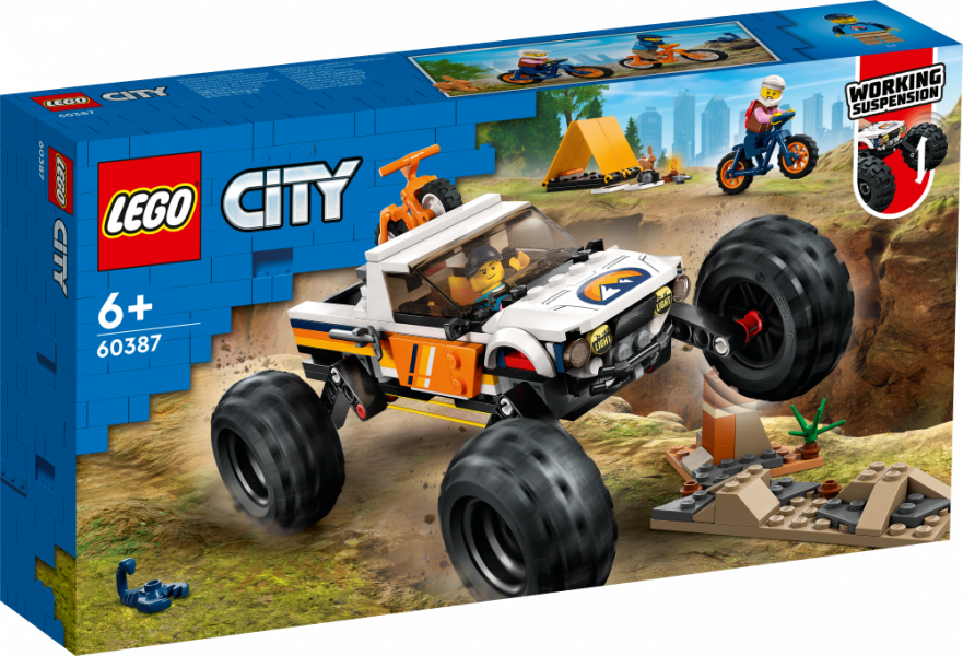 60387 LEGO® City Внедорожные приключения 4x4, 6+ лет, модель 2023 года