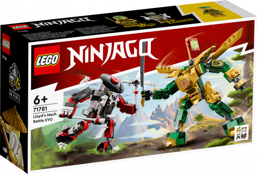 # 71781 LEGO® Ninjago Lloyd robotu kauja EVO, 6+ gadi, 2023 gada modelis