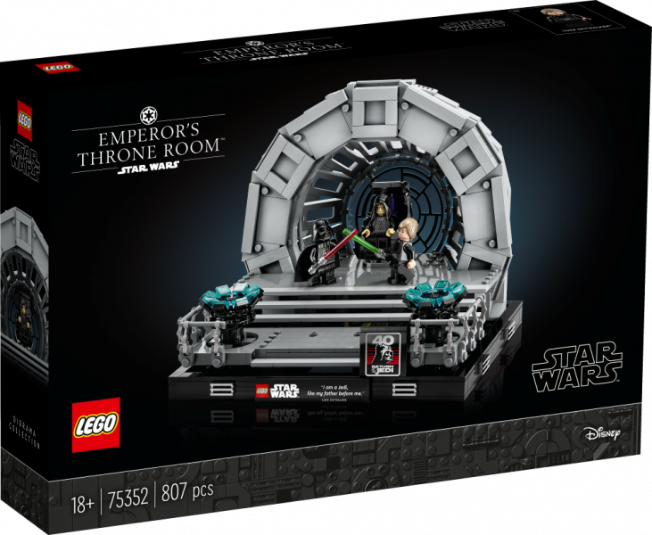 75352 LEGO® Star Wars™ Diorāma: imperatora troņa zāle , 18+ gadi, 2023 gada modelis