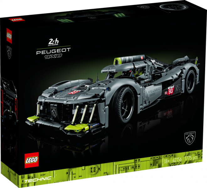 42156 LEGO® Technic PEUGEOT 9X8 24H Le Mans Hybrid Hypercar, 18+ лет,модель 2023 года