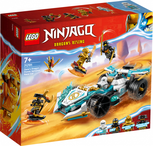 71791 LEGO® Ninjago Гоночная машина Сила Дракона Зейна Кружитцу, 7+ лет,модель 2023 года