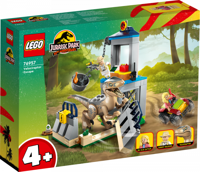 76957 LEGO® Jurassic World World Побег Велоцираптора, 4+ лет,модель 2023 года