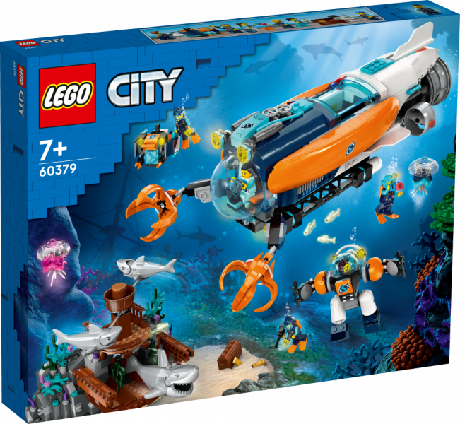 60379 LEGO® City Exploration Глубоководная исследовательская подводная лодка, 7+ лет,модель 2023 года