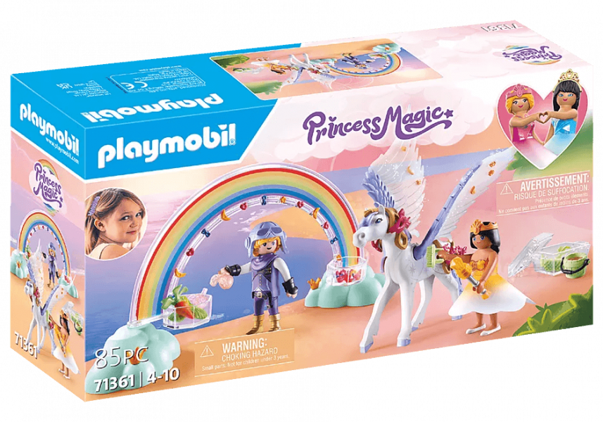 71361 PLAYMOBIL® Princess Magic Pegasus ar varavīksni mākoņos, no 4-10 gadu vecumam