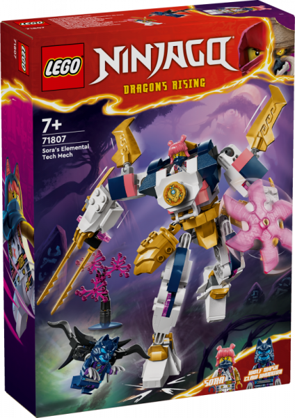 71807 LEGO® Ninjago Sora stihijas mehāniskais robots, 7+ gadi, 2024 gada modelis