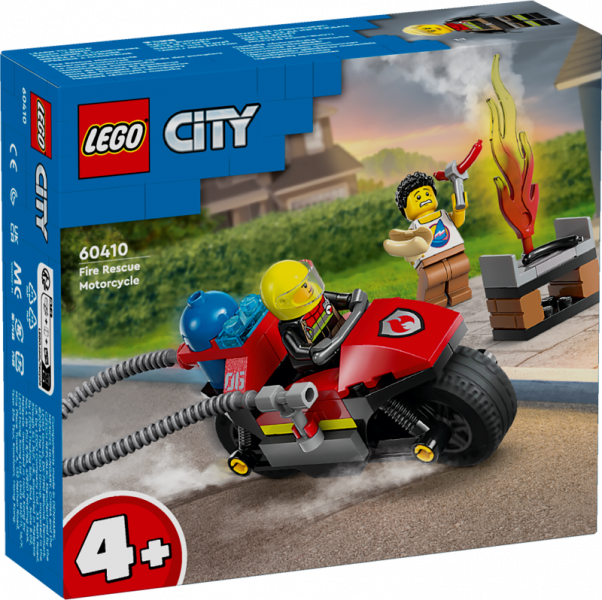60410 LEGO® City Ugunsdzēsēju glābšanas motocikls, 4+ лет, модель 2024 года