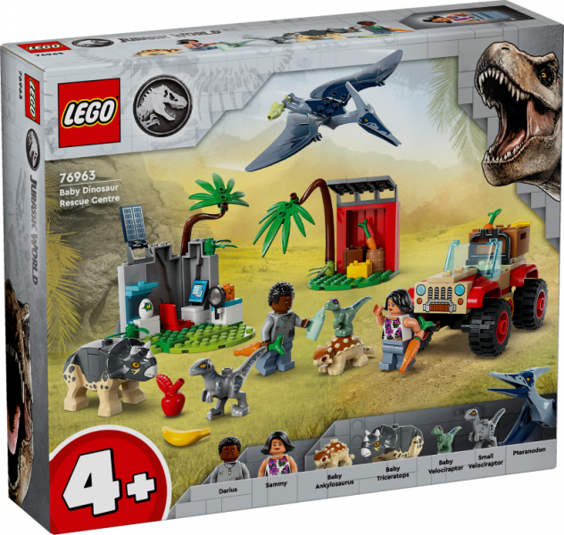 76963 LEGO® Jurassic World Dinozauru mazuļu glābšanas centrs, + 4, модель 2024 года