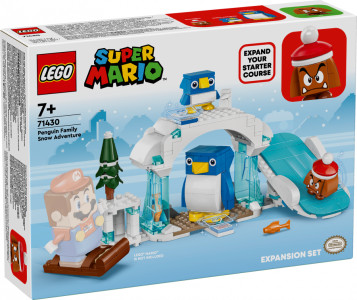 71430 LEGO® Super Mario Penguin ģimenes sniega piedzīvojuma paplašinājuma maršruts , 7+ gadi, 2024 gada modelis