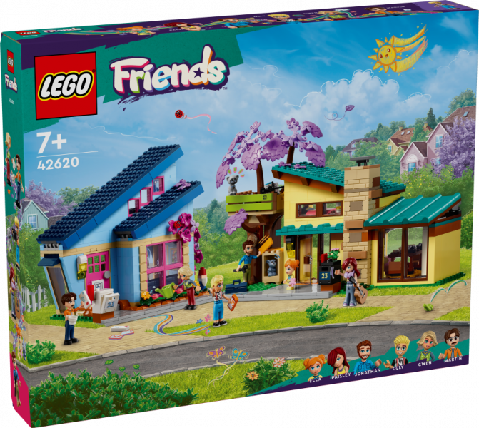 42620 LEGO® Friends Olija un Peislijas ģimenes mājas , 7+ лет, модель 2024 года