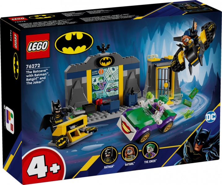 76272 LEGO® Batman™ Betmenala ar Betmenu, Betmeiteni un Džokeru 4+ gadi, 2024 gada modelis