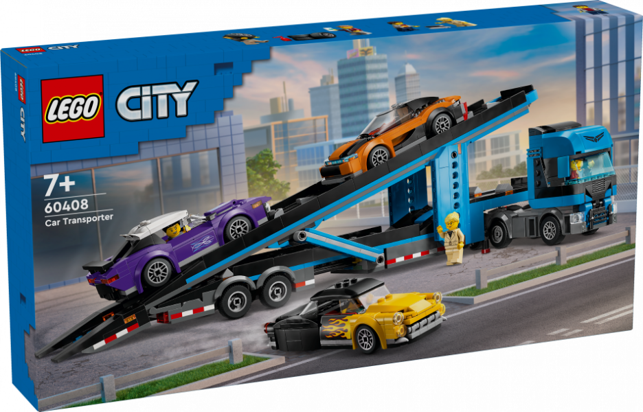 60408 LEGO® City Autopārvadātājs ar sporta auto, 7+ лет, модель 2024 года