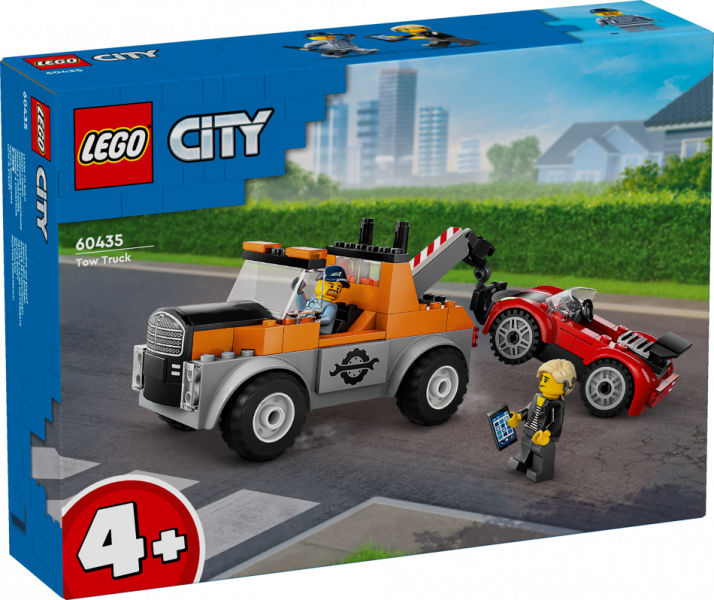 60435 LEGO® City Vilcējauto un sporta auto remonts , 4+ gadi, 2024. gada modelis