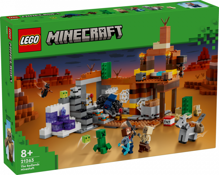 21263 LEGO® Minecraft Badlands raktuves, 8+ лет, модель 2024 года