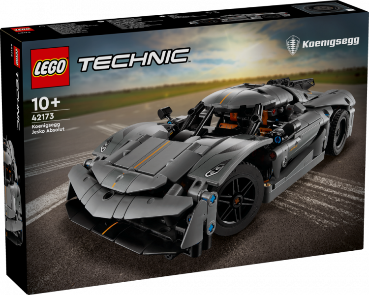 42173 LEGO® Technic Koenigsegg Jesko Absolut pelēks hiperauto, 10+ gadi, 2024 gada modelis