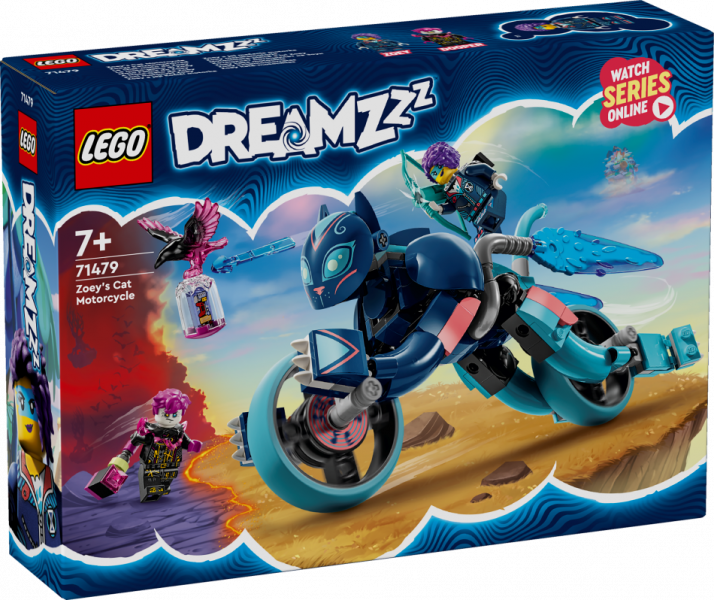 71479 LEGO® DREAMZzz™Zoey kaķa motocikls, 7+ , модель 2024 года