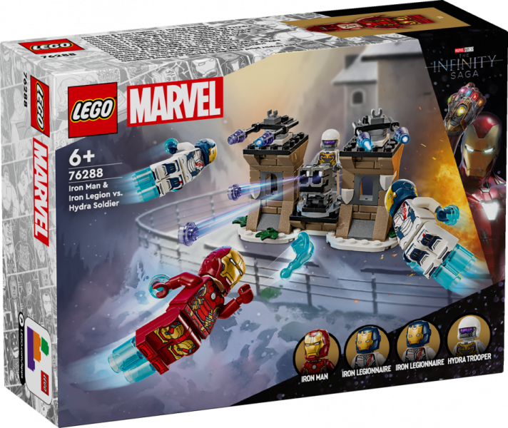 76288 LEGO® Marvel Super Heroes Dzelzs vīrs un Dzelzs leģions pret Hydra kareivi, 6+ , модель 2024 года
