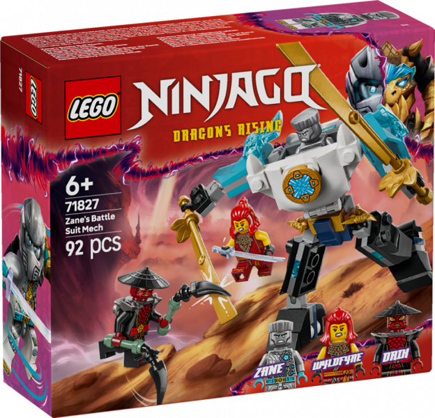 71827 LEGO® Ninjago Zane robots kaujas tērpā, 6+ gadi, 2025 gada modelis