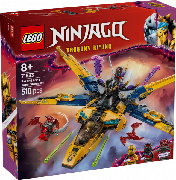 71833 LEGO® NinjagoСуперштормовой реактивный самолет Раса и Арина, 8+ , модель 2025 года