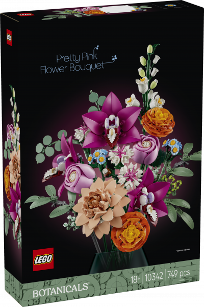10342 LEGO® Icons Botanicals CollectionБукет красивых розовых цветов, 18+ , модель 2025 года
