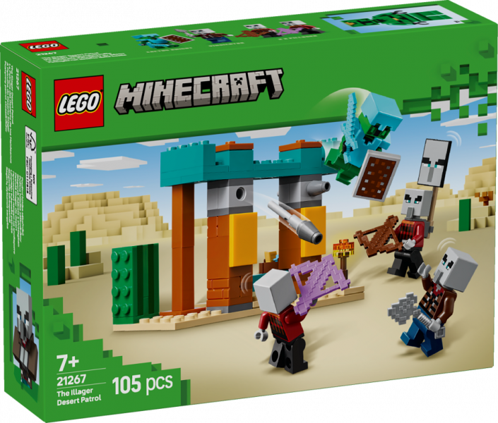 21267 LEGO® Minecraft Патруль пустыни Иллагер, 7+ , модель 2025 года