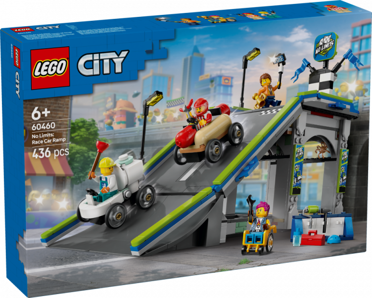 60460 LEGO® CityБез ограничений: рампа для гоночной машины , 6+ , модель 2025 года