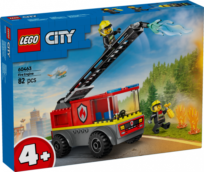 60463 LEGO® City Ugunsdzēsēju automašīna ar kāpnēm, 4+ , модель 2025 года
