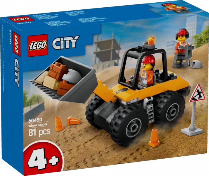 60450 LEGO® City Желтый строительный колесный погрузчик, 4+ , модель 2025 года