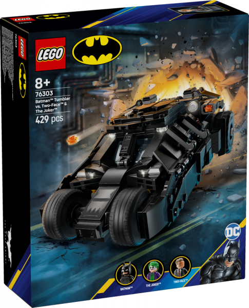 76303 LEGO® Marvel Super Heroes Бэтмен Тамблер против Двуликого и Джокера, 8+ , модель 2025 года