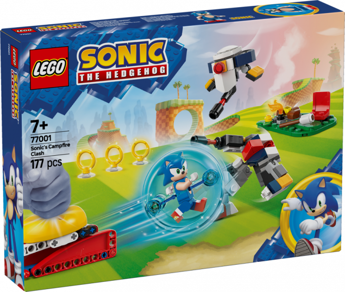 77001 LEGO® Sonic the Hedgehog™ Sonic ugunskura cīņa 7+ gadi, 2025 gada modelis