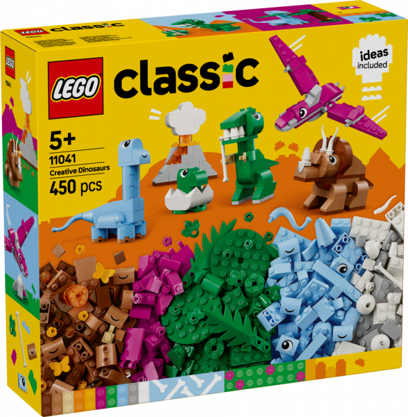11041 LEGO® Classic Radošie dinozauri , 5+ gadi, 2025 gada modelis