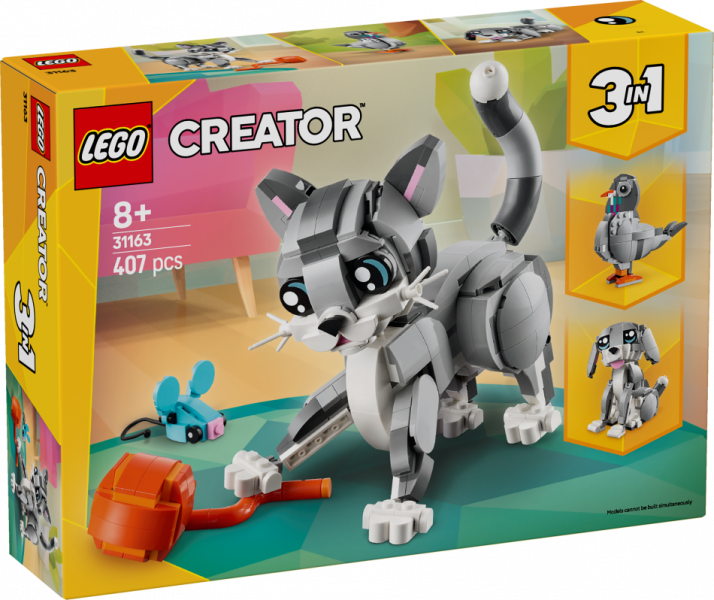 31163 LEGO® Creator Rotaļīgais kaķis, 8+ , модель 2025 года