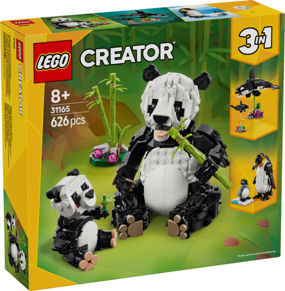 31165 LEGO® Creator Savvaļas dzīvnieki: Pandu ģimene, 8+ , модель 2025 года
