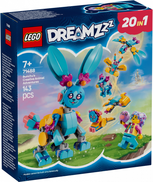 71488 LEGO® DREAMZzz™ Bunchu radošie dzīvnieku piedzīvojumi, 7+ gadi, 2025 gada modelis