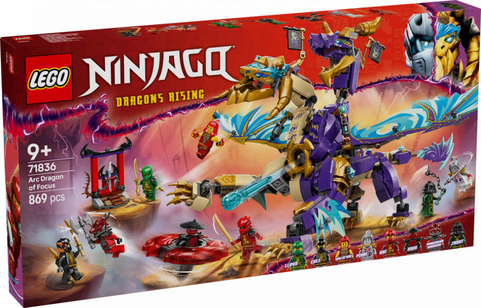 71836 LEGO® Ninjago Fokusa pūķis Arks, 9+ gadi, 2025. gada modelis