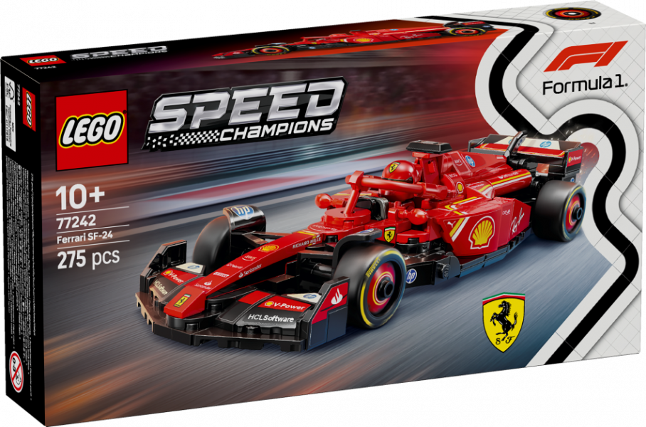 77242 LEGO® Speed Champions Ferrari SF-24 F1® sacīkšu auto, 10+ gadi, 2025. gada modelis