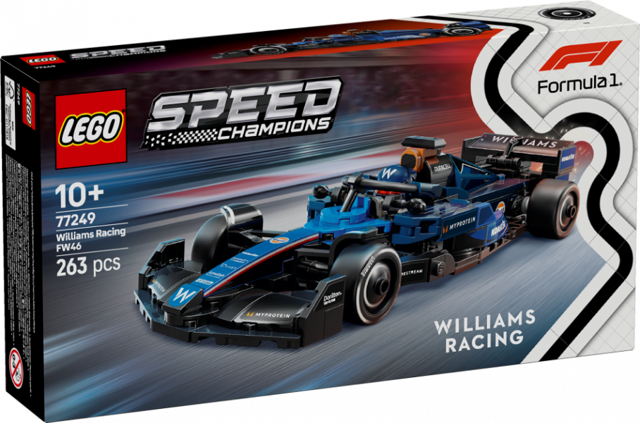 77249 LEGO® Speed Champions Williams Racing FW46 F1® sacīkšu auto, 10+ gadi, 2025. gada modelis