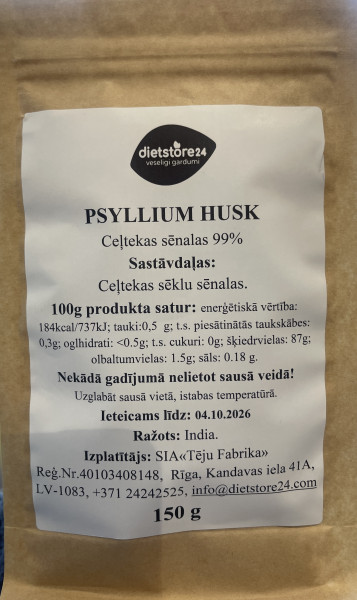 Sanvic Ceļtekas sēklu sēnalas, PSYLLIUM HUSK, 150gr
