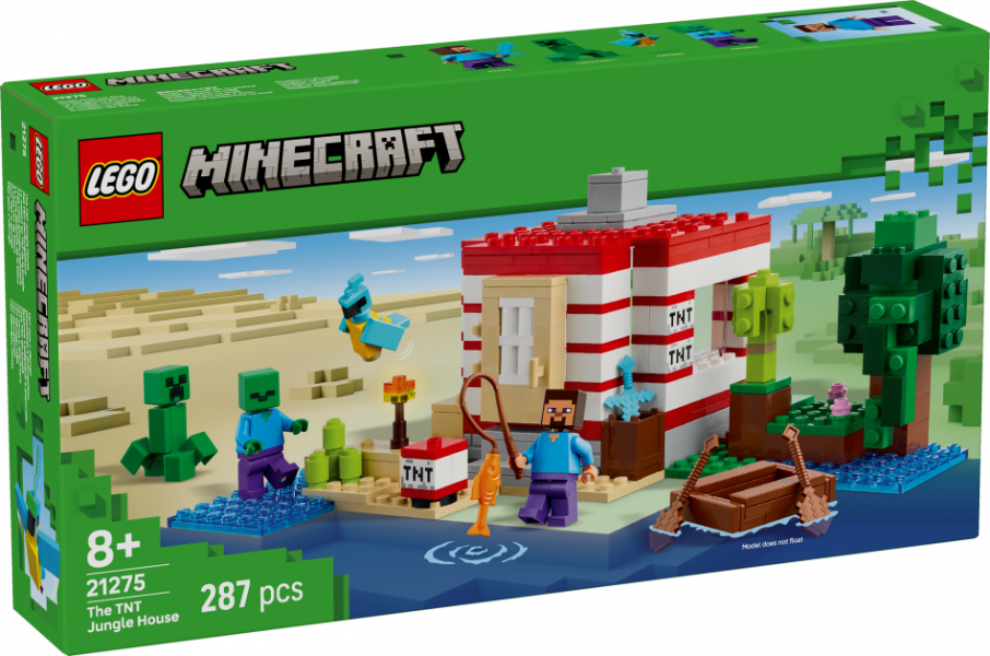 21275 LEGO® Minecraft TNT Džungļu māja, 8+ gadi, 2025 gada modelis