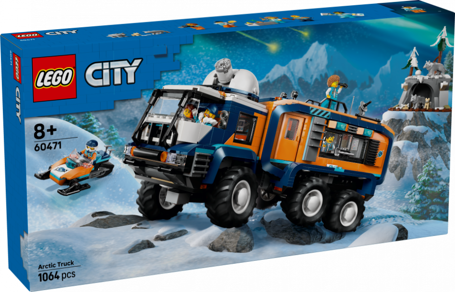 60471 LEGO® City Arktikas pētnieku kravas auto ar zinātnisko laboratoriju,8 + gadi, 2025 gada modelis