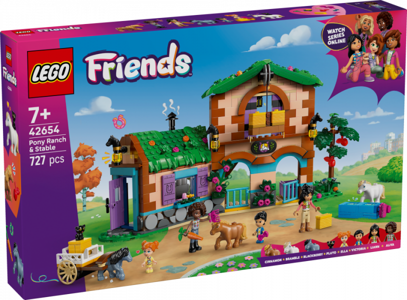 42654 LEGO® Friends Poniju ferma un stallis, 7+ gadi, 2025 gada modelis