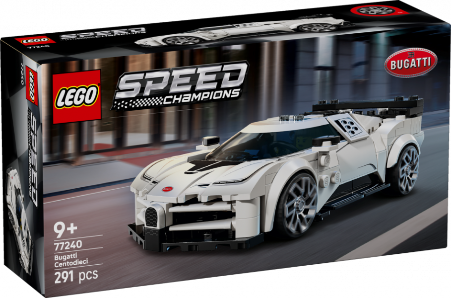 77240 LEGO® Speed Champions Bugatti Centodieci sporta hiperauto, 9, + gadi, 2025 gada modelis