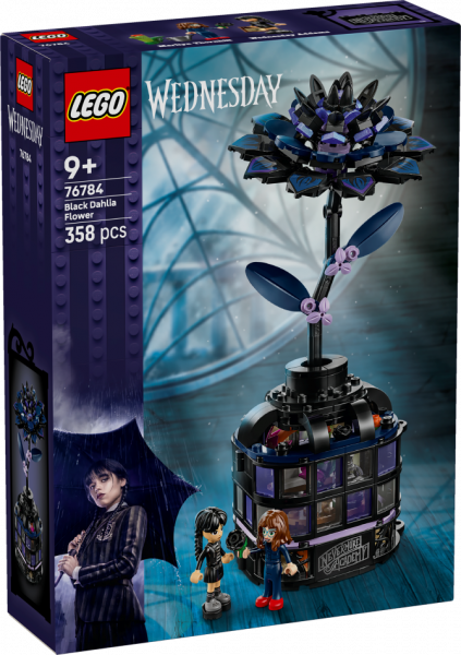 76784 LEGO ® Wednesda yMelnās dālijas zieds, 9+ , модель 2025 года