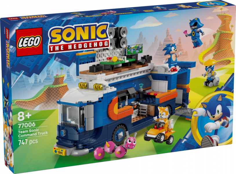 77006 LEGO® Sonic the Hedgehog™ Sonic komandas busiņš – komandcentrs, 8+ , модель 2025 года