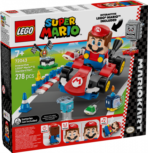72043 LEGO® Super Mario Mario Kart™ – Interaktīvs LEGO® Mario™ un Standard Kart, 7+ , модель 2025 года
