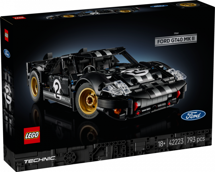 42223 LEGO® Technic 1966 Ford GT40 MKII sacīkšu auto, 18+ gadi, 2026 gada modelis