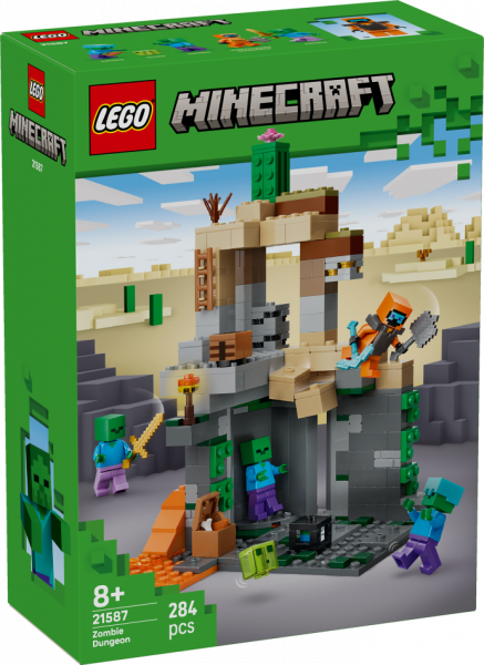 21587 LEGO® Minecraft Zombiju pazemes cietums , 8+ , модель 2026 года