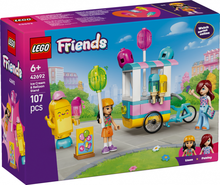 42692 LEGO® Friends Saldējuma un balonu kiosks , 6+ , модель 2026 года