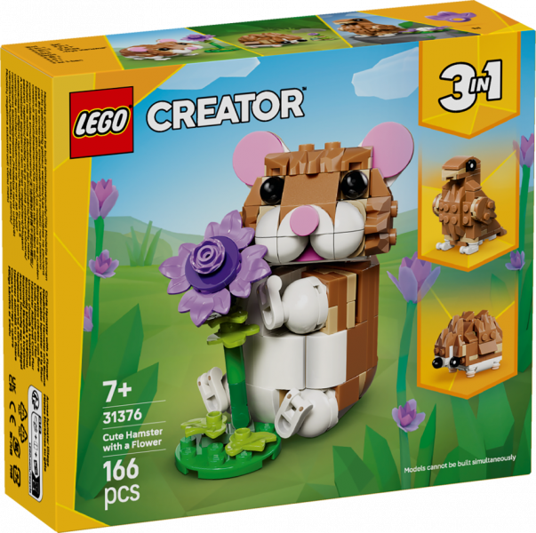 31376 LEGO® Creator Mīlīgs kāmītis ar ziedu , 7+ , модель 2026 года