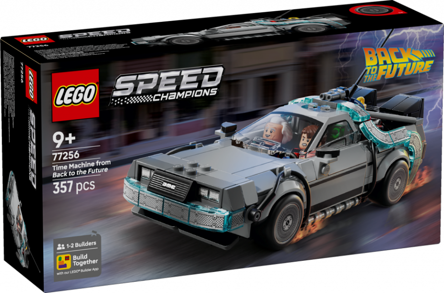77256 LEGO® Speed Champions Laika mašīna no Atpakaļ nākotnē , 9+ gadi, 2026 gada modelis